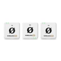 RODE Wireless ME Dual White - Kompaktes drahtloses Mikrofonsystem mit zwei Sendern für Zweikanalaufnahmen (weiß)