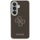 3. Guess Schutzhülle mit genarbtem, großem 4G-Metalllogo für Samsung Galaxy S26+ - Braun