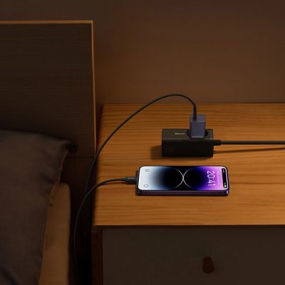 8. Baseus GaN5 30W USB-C EU-Wandladegerät – Lila