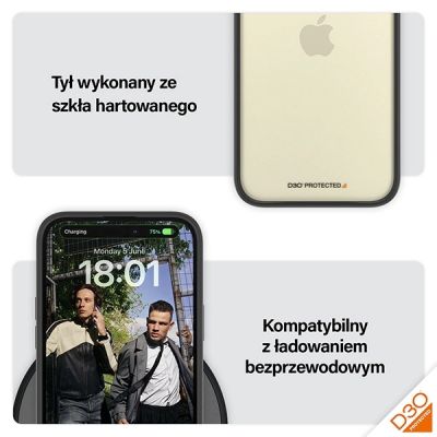 5. PanzerGlass ClearCase Hülle für iPhone 15 Plus / 14 Plus mit Militärzertifizierung – transparent und schwarz