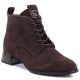 Damen-Ankle-Boots aus Leder mit hohem Absatz, Wildleder, dunkelbraun, Vinceza FIO27-67036