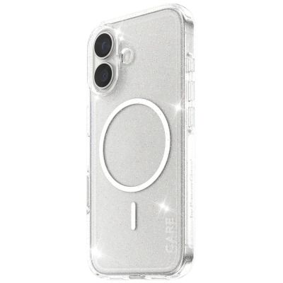 2. CARE by PanzerGlass Flagship Urban Explorer Case mit weißem MagSafe für iPhone 17 – Klarer Glitzer