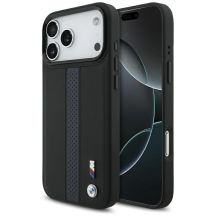 BMW M Perforated Stripe Logo MagSafe Case für iPhone 17 Pro Max – Blau