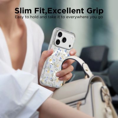 4. Tech-Protect FlexAir MagSafe Case für iPhone 17 Pro Max – Gänseblümchen mit Blättern