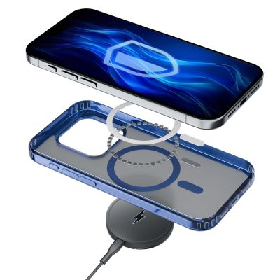 6. 3mk Frosty MagCase Blue Hülle für Apple iPhone 15 Pro Max – blau