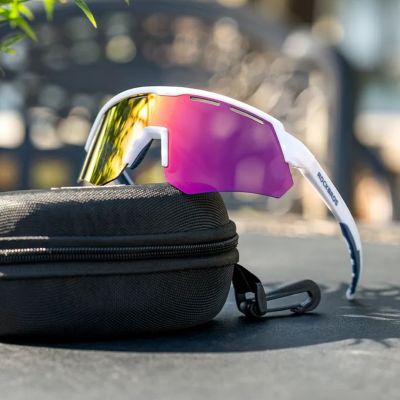 2. Rockbros Sportbrille weiß und blau