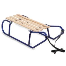 Metallschlitten für 2 Personen, blau