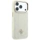 4. Guess Stripe Peony 4G Logo MagSafe Hülle für iPhone 18 Pro / 17 Pro - Beige