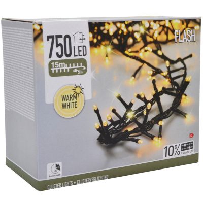 14. WEIHNACHTSLICHTER LICHTERKETTE 750 LED FLASH WARMWEISS
