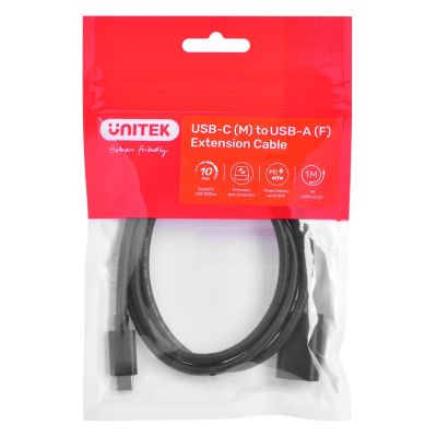 UNITEK Adapterkabel USB-C auf USB-A, Stecker/Buchse, 10 Gbit/s, 60 W, 1 m