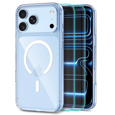 Tech-Protect FlexAir Hybrid MagSafe Hülle + Tech-Protect Glass Fit + 2er-Pack Schutzglas für iPhone 18 Pro Max / 17 Pro Max – Transparent