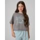 Mädchen-Baumwoll-T-Shirt 4F 4FJRSS26TTSHF3983-25S