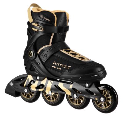 NILS Extreme NA22151 ARMOUR Rollschuhe, schwarz und gold, Größe 44