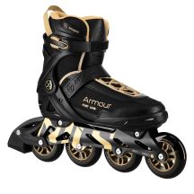 NILS Extreme NA22151 ARMOUR Rollschuhe, schwarz und gold, Größe 44