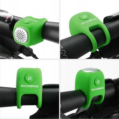 7. Rockbros CB1709GN elektronische Fahrradklingel – grün