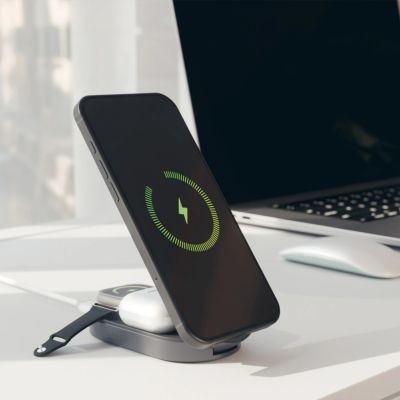 10. SBS 3-in-1 Faltbare kabellose Ladestation QI2 MFI – Made for iPhone – Schwarz