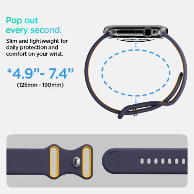 9. Spigen Nano Pop Strap für Apple Watch 40/41/42 mm - Marineblau/Orange