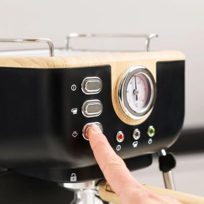 7. Taurus Onyx Moka 1050W Espressomaschine | 20 Bar Holz