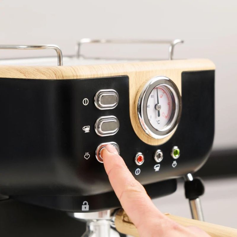 7. Taurus Onyx Moka 1050W Espressomaschine | 20 Bar Holz