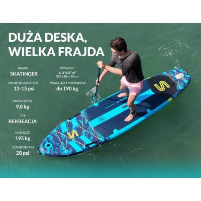 3. SUP-Board SKATINGER Asiaticus 350x89x15 cm Yoga
