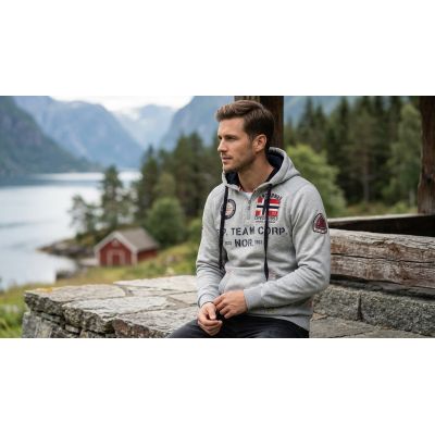 7. Herren-Sweatshirt Geographical Norway GOPTAINE MEN 100 EO BS2 (WT1885H/GN-LIGHT GREY)