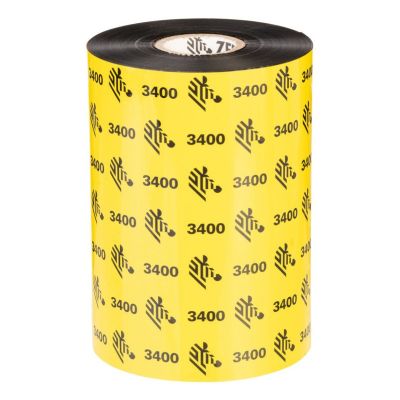 2. Zebra 3400 Hochleistungs-Wachs-Harz-Thermoband 450 m Schwarz