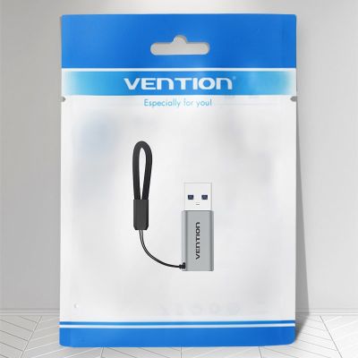 2. USB 3.0 Vention USB-A auf USB-C Adapter, graue Aluminiumlegierung