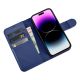 9. iCarer Wallet Case 2in1 Cover iPhone 14 Pro Leder Flip Case Anti-RFID blau (WMI14220726-BU)