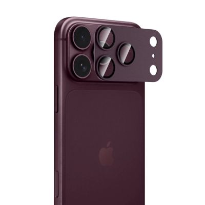 2. Tech-Protect Camfull Fit+ Displayschutzfolie aus gehärtetem Glas für iPhone 18 Pro – Burgunderrot