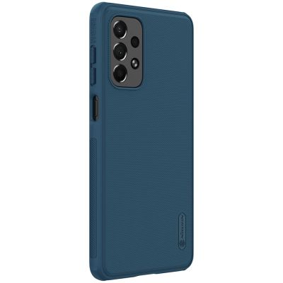 4. Nillkin Super Frosted Shield Pro robuste Schutzhülle für Samsung Galaxy A73 blau
