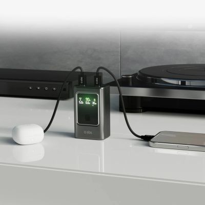 8. Powerbank SBS 10000mAh PD 35W mit LCD-Display - grau