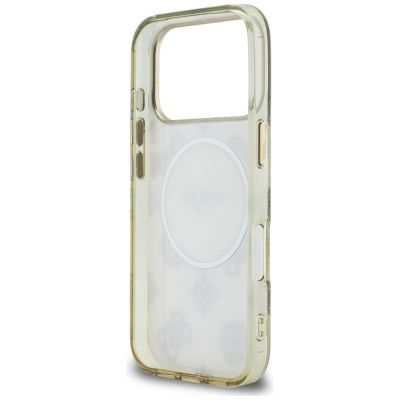 7. Guess IML Peony Dot MagSafe Hülle für iPhone 17 Pro – Beige