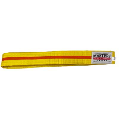 4. MASTERS Kimonogürtel gelb mit orangefarbenem Besatz 06224-280040704