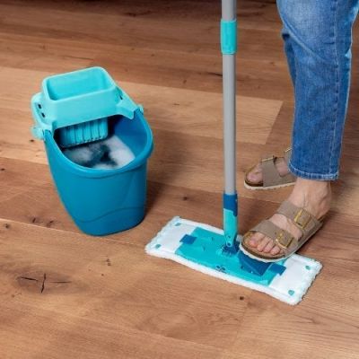 9. Leifheit 55510 Wischmopp Stahl Mikrofaser Grün