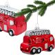 Glas-Christbaumkugel in Form eines Feuerwehrautos SASKA GIFT & DECOR