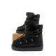 10. D.Franklin Damen Winter Schneestiefel, modisches Fellfutter, Schwarz