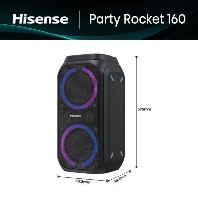 7. Hisense Party Rocket 160 Party-Lautsprecher Schwarz 160W