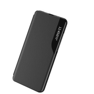 6. Eco Leather View Case elegante Hülle mit Überschlag und Standfunktion für Samsung Galaxy A73 blau