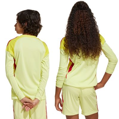 13. adidas Tiro 25 Competition Langarm-Torwarttrikot für Kinder, Gelb und Rot, KJN2020