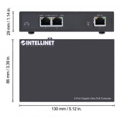 4. Intellinet 561600 Netzwerk-Extender/Netzwerk-Transmitter Schwarz 10, 100, 1000 Mbit/s