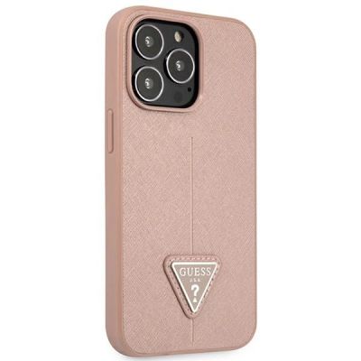 4. Guess GUHCP14LPSATLP iPhone 14 Pro 6.1 "rosa / rosa Hardcase SaffianoTriangle Logo