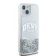 4. DKNY Liquid Glitter Big Logo Hülle für iPhone 15 / 14 / 13 – Weiß