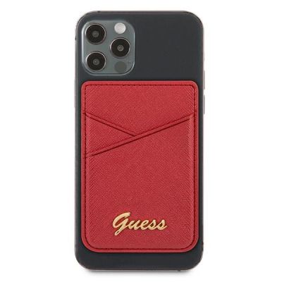 2. Guess Wallet Card Slot GUWMSSASLRE MagSafe Saffiano rot/rot