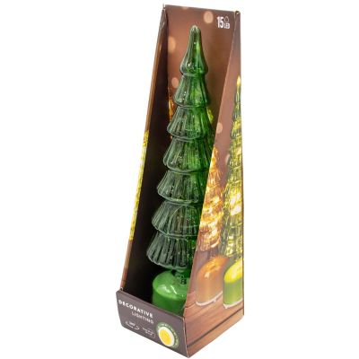 7. Dekorativer Weihnachtsbaum, grün, LED, 7 Kronen, warmweiß, 40 cm