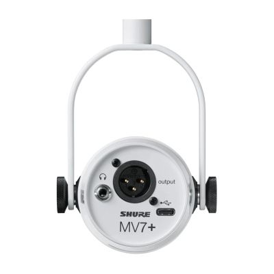 4. Shure MV7+-W – Voice-Over-/Voice-Mikrofon mit XLR-/USB-C-Anschluss, Weiß