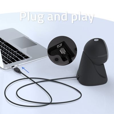 3. Qoltec Stationärer Präzisions-Barcode- und QR-Code-Scanner (1D | 2D)