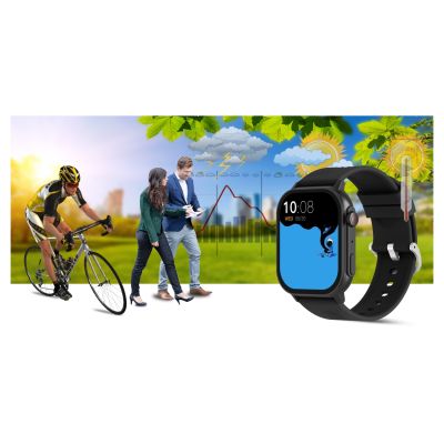 18. Smartwatch Gravity GT15-1 Schwarzes Silikonarmband + Schwarzes Armband