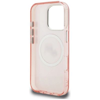 7. Karl Lagerfeld IML Glitter Karl & Choupette Heads Logo MagSafe Hülle für iPhone 16 Pro Max - Pink