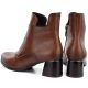 5. Gefütterte Damen-Ankle-Boots mit Blockabsatz, braun, Potocki SZ12868