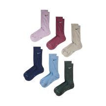Nike Everyday Elevated Socken, 6 Paar, Rosa, Blau, Grün, Beige, HQ8021 916